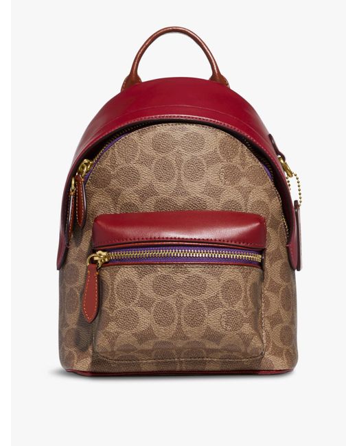 Coach discount red backpack