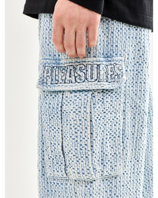 Pleasures Blue Knitted Cardo Pants for men