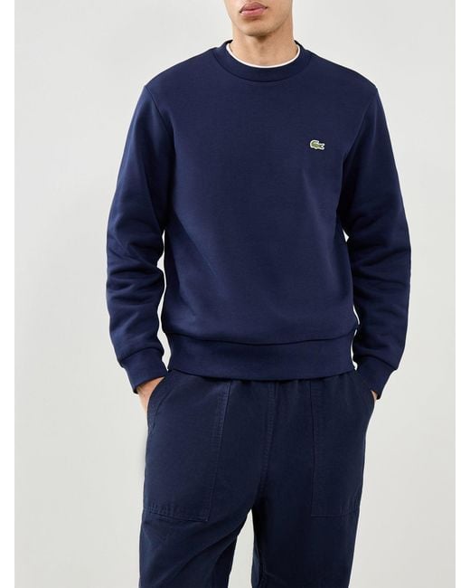 Lacoste Blue Classic Crew Sweatshirt for men