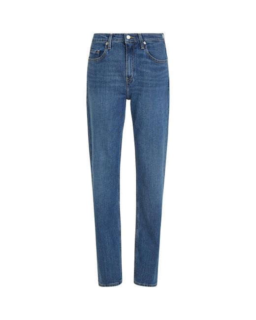Tommy Hilfiger Blue Mid Rise Classic Straight Jeans