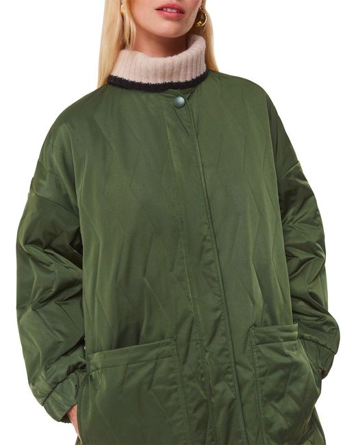 Whistles Green Women's Esther Quilted Coat