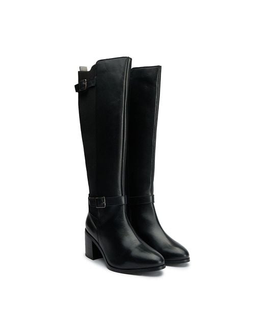 Sole Black Gotta Elasticated Knee High Boots