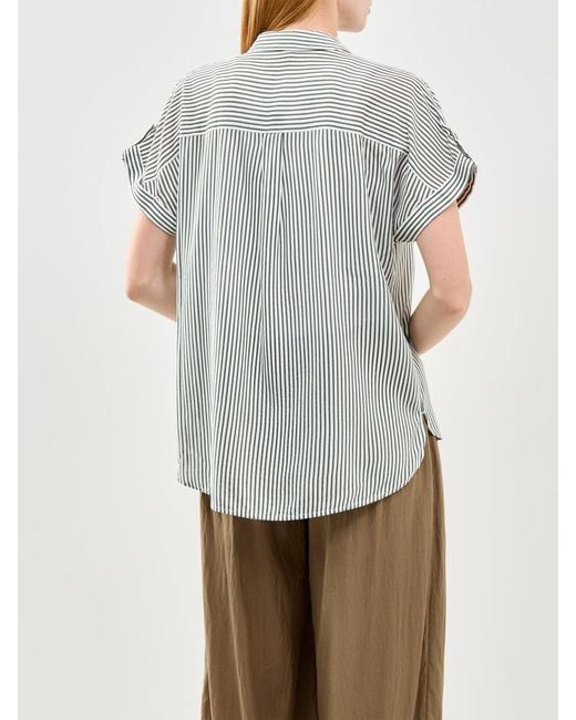 Vero Moda Green Bumpy Short Sleeve Shirt Multi