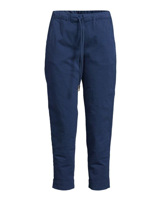 Max Mara Blue Women's Terreno Cotton Trousers