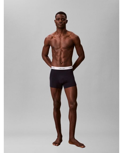 Calvin Klein Blue Icon Relaxed Fit Trunks 5 Pack for men