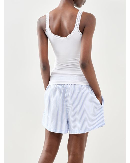 Stripe & Stare White Lace Cami Top