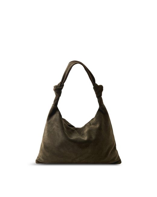 Marlon Black Leena Double Knot Suede Bag