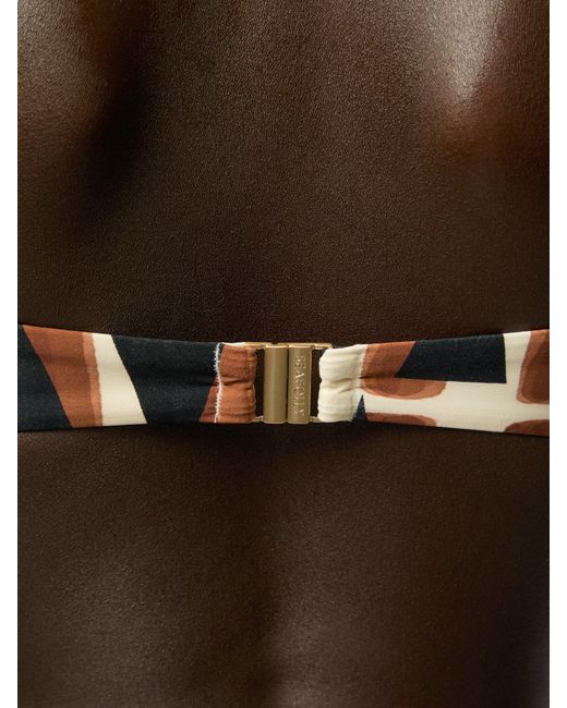 Seafolly Brown Women's Underwire Bra Print Bikini Top