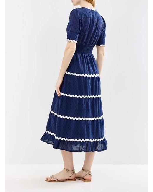 Aspiga Blue Viola Ric Rac Maxi Dress