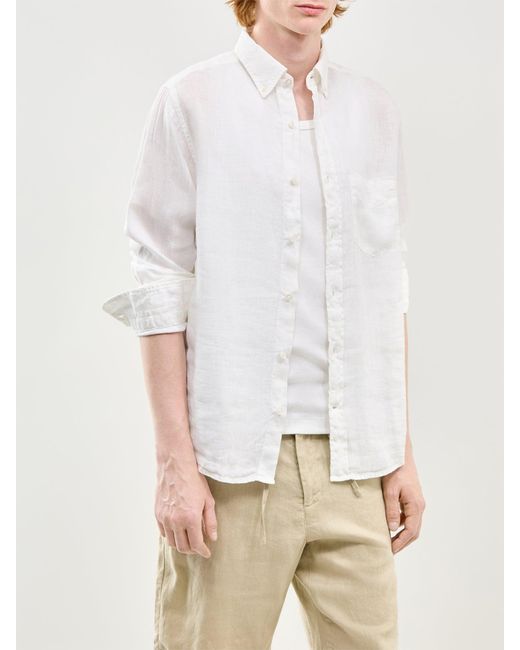 Gant White Garment Dyed Shirt for men