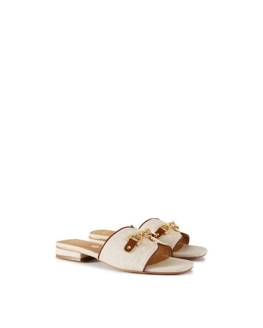 V.Gan White Aji Slide Sandals Neutral