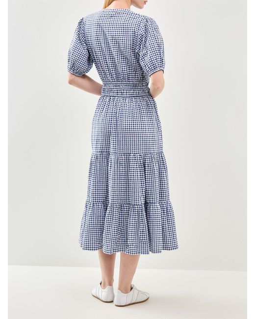 Barbour Blue Ashwell Midi Smock Dress