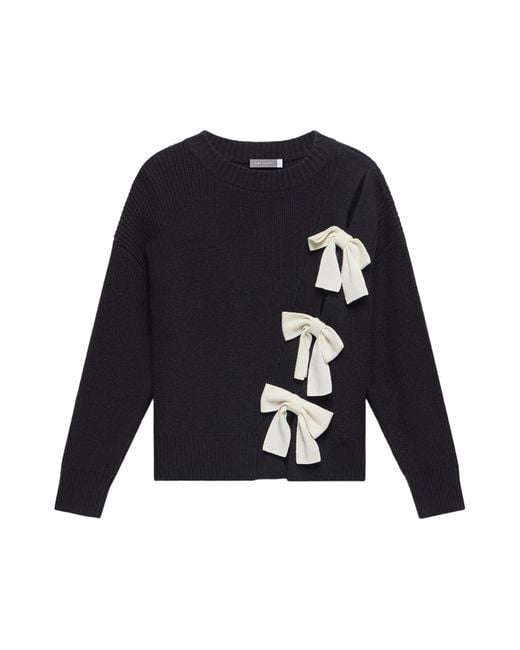 Mint Velvet Black Women's Bow Detail Jumper