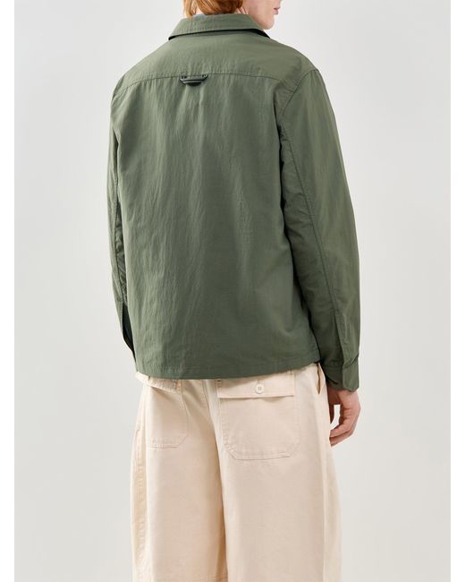 Fred Perry Green Ripstop Pocket Overshirt for men