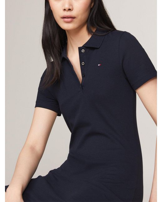 Tommy Hilfiger Blue Heritage Slim Fit Polo Shirt Dress