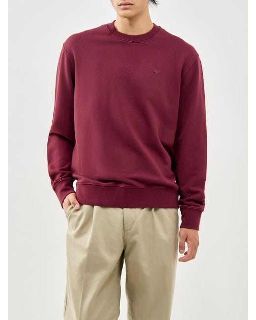 Levi's Red Original Crew Neck Sweatshirt Burgundy for men