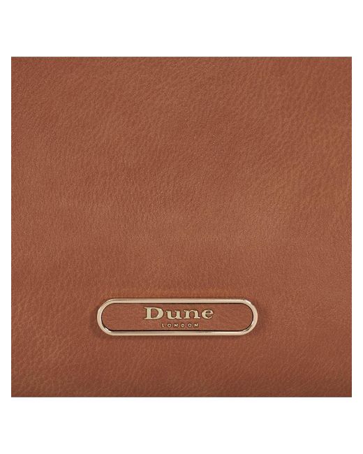 Dune Brown Structured Shoulder Bag