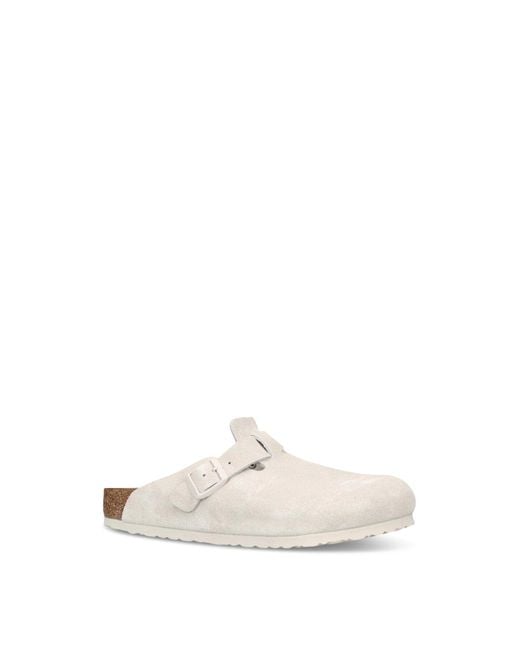 Birkenstock White Boston Suede for men