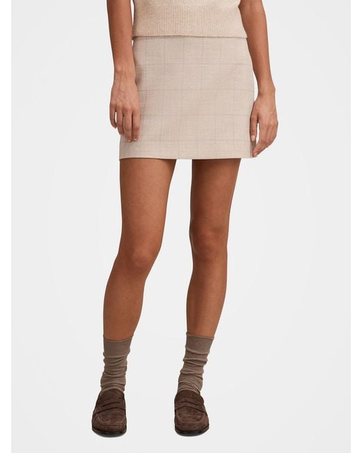 Forever New Natural Lottie Mini Skirt