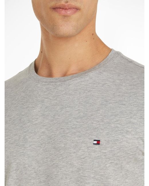 Tommy Hilfiger Gray Core Stretch Slim T-Shirt for men