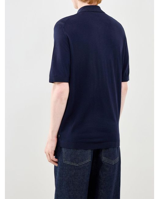 Jack & Jones Blue Structure Knit Polo for men