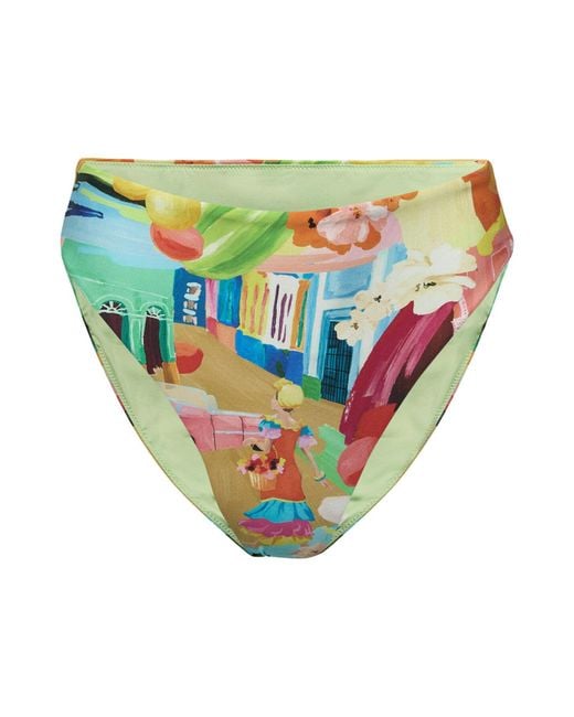 Seafolly Blue Cuba High Rise Bikini Bottom