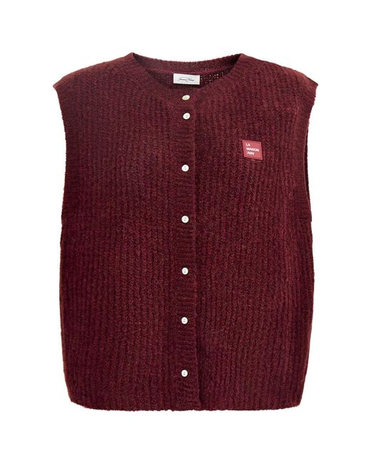 American Vintage Purple East Knit Vest