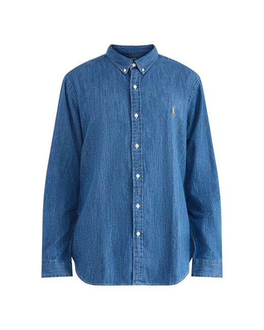 Polo Ralph Lauren Blue Button Down Denim Shirt for men