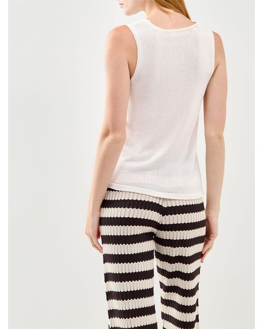 SELECTED White Moni Sleeveless Knit Top