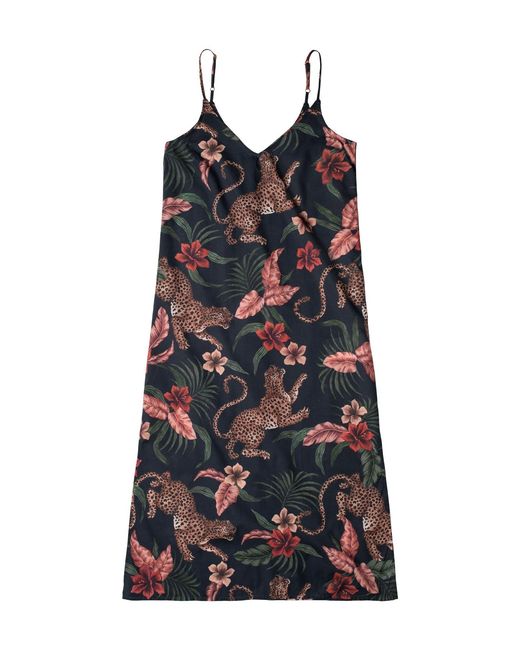 Desmond & Dempsey Blue Soleia Slip Nightdress