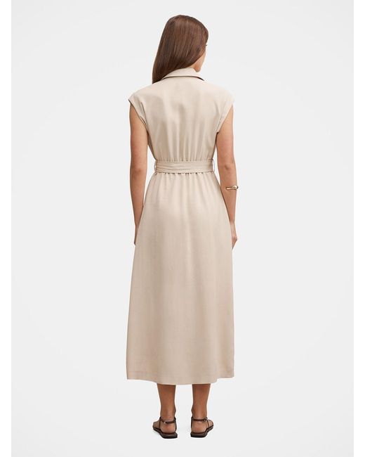 Forever New Natural Elsa Sleeveless Trench Midi Dress Neutral