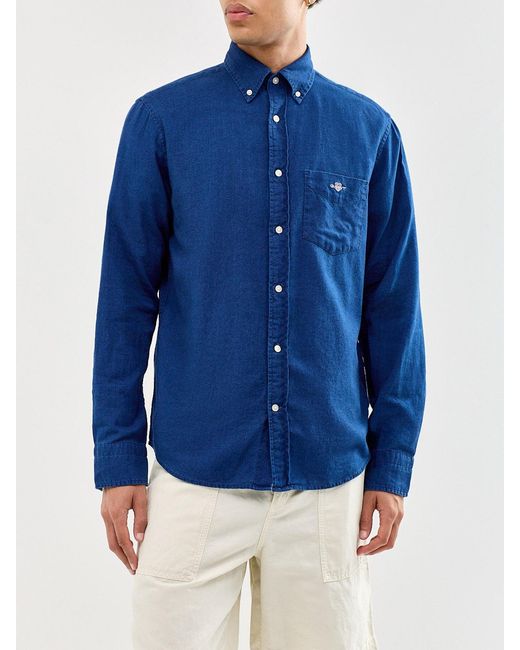 Gant Blue Oxford Shirt for men