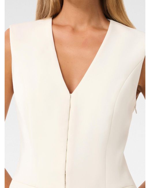 Forever New White Hattie Hook And Eye Waistcoat