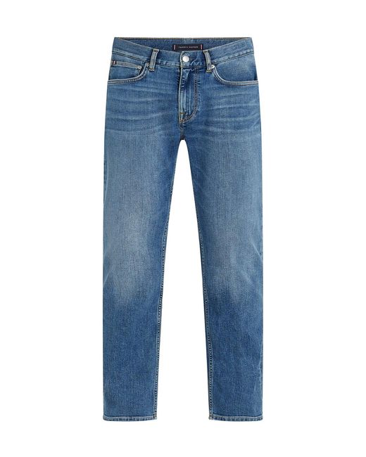 Tommy Hilfiger Blue Denton Faded Straight Leg Jeans for men