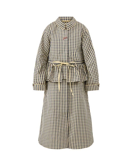Damson Madder White Myrtle Multi Wear Trench Coat Gingham
