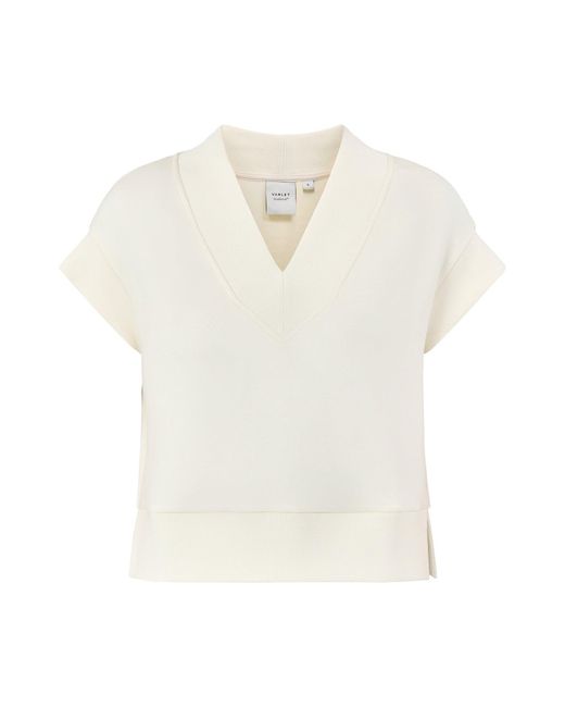 Varley White Gracee V Neck Tank Cream