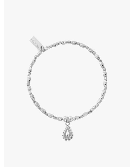 ChloBo White Soul Glow Rain Drop Bracelet