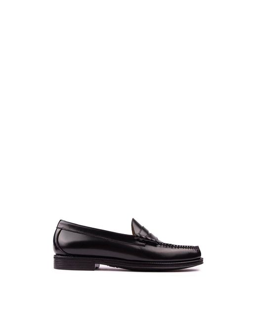 G.H.BASS White Larson Moc Penny Shoes, Leather for men