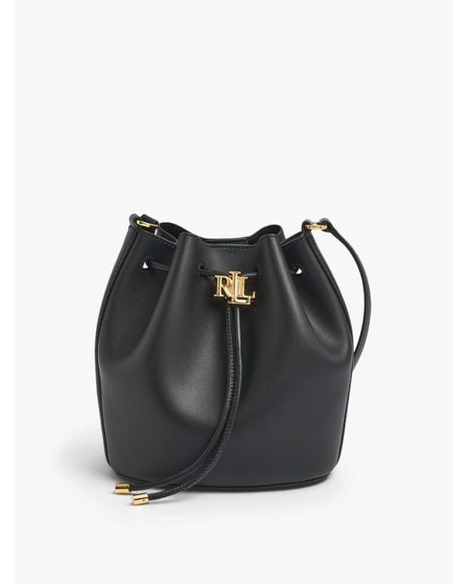 Lauren Ralph Lauren Black Nylon Drawstring Bag with additional longer strap Ralph Lauren Drawstring Bags For Women main image 2