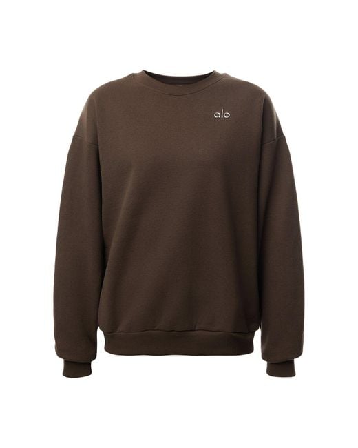 alo ブラウン スウェット トレーナー Alo Yoga Accolade Crew Neck Pullover in Brown | Lyst UK