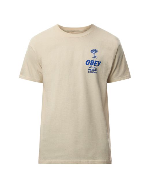 Obey Blue Building Strong Minds T-Shirt for men