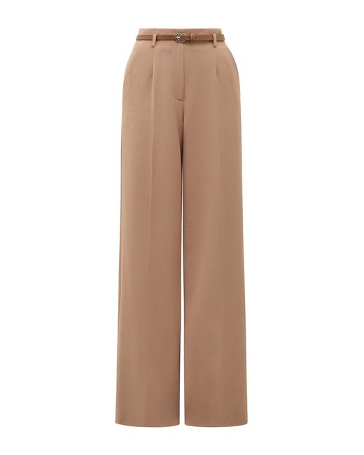 Forever New Natural Chantelle Belted Wide Leg Pants
