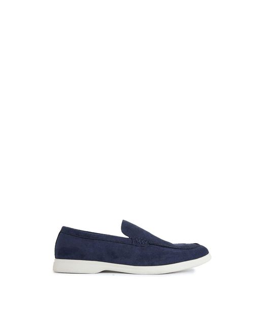 V.Gan Blue Cashew Vegan Suede Microfibre Loafers for men