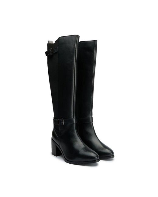 Sole Black Gotta Elasticated Knee High Boots