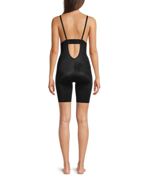 Spanx Black Women's Plunge Low Back Bodysuit