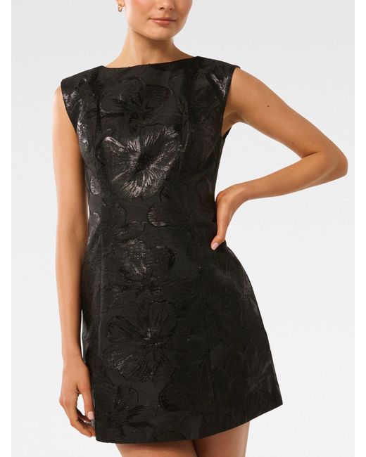 Forever New Black Women's Evan Jacquard Mini Dress
