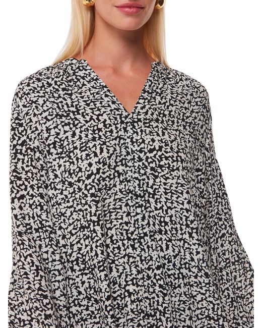 Whistles Gray Women's Scribble Print Blouse
