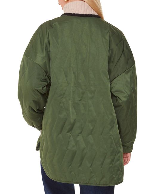 Whistles Green Women's Esther Quilted Coat