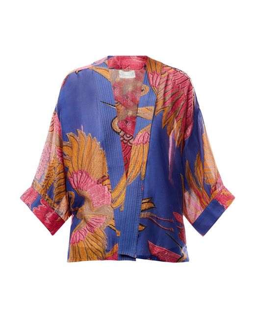 One Hundred Stars Blue Kimono