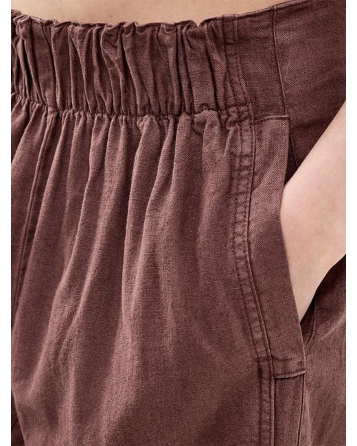 Free People Red Days End Pull On Wide Leg Trousers